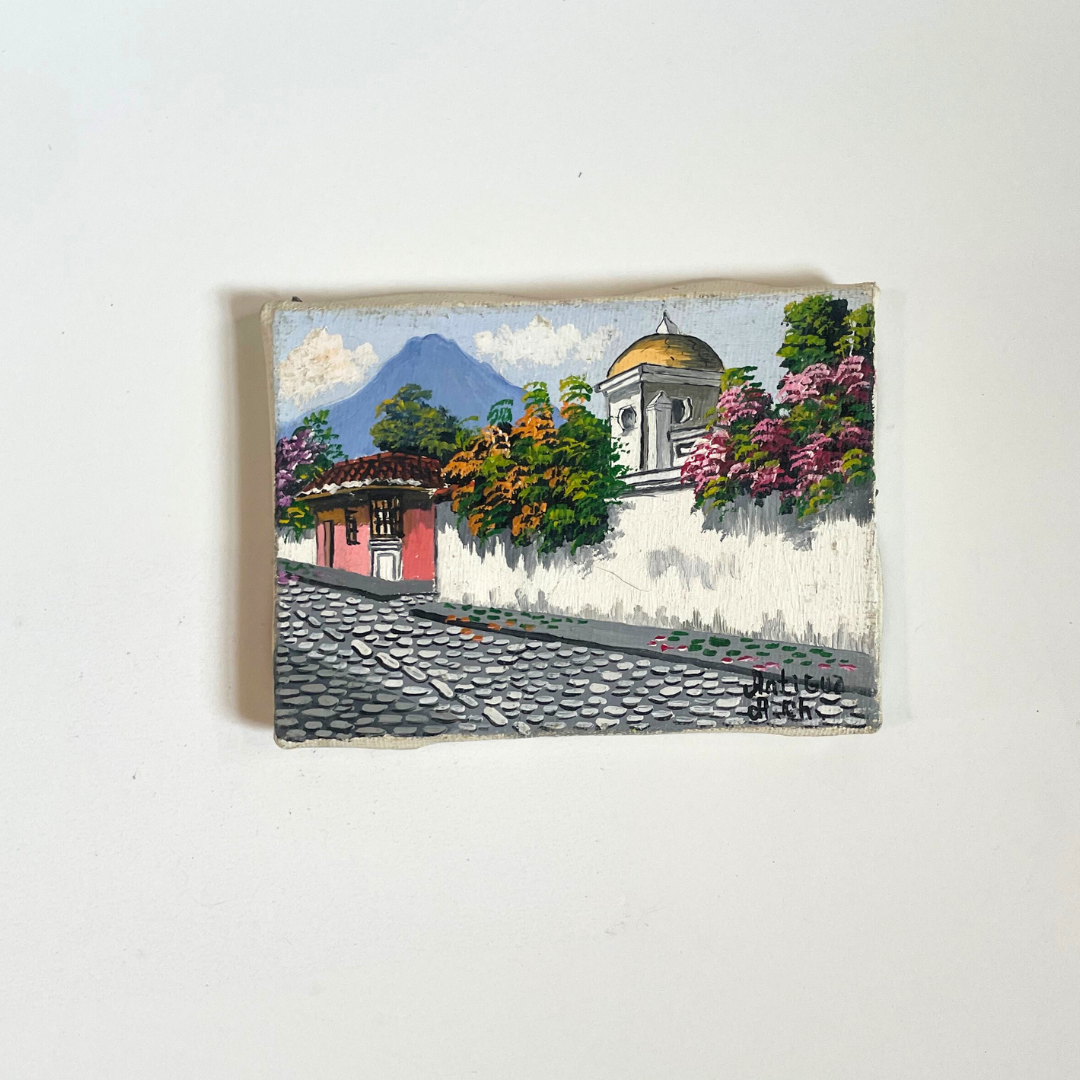 A Walk Down A Cobblestone Antigua- Original Painting