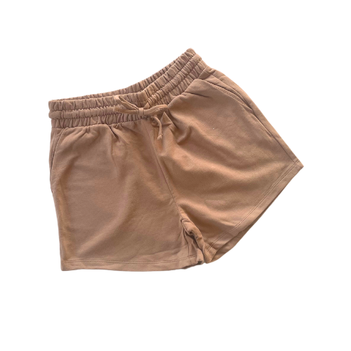 French Terry Cotton Shorts- Ash Mocha, Khaki, Camel