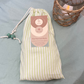 Flaxseed and Rice Eye Pillow - Green & White Stripes