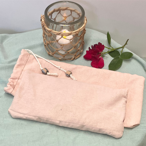 Flaxseed and Rice Eye Pillow - Light Pink