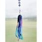 Mystic Breeze: Beaded Tassel Window Hanging in Blue, Green, and Purple