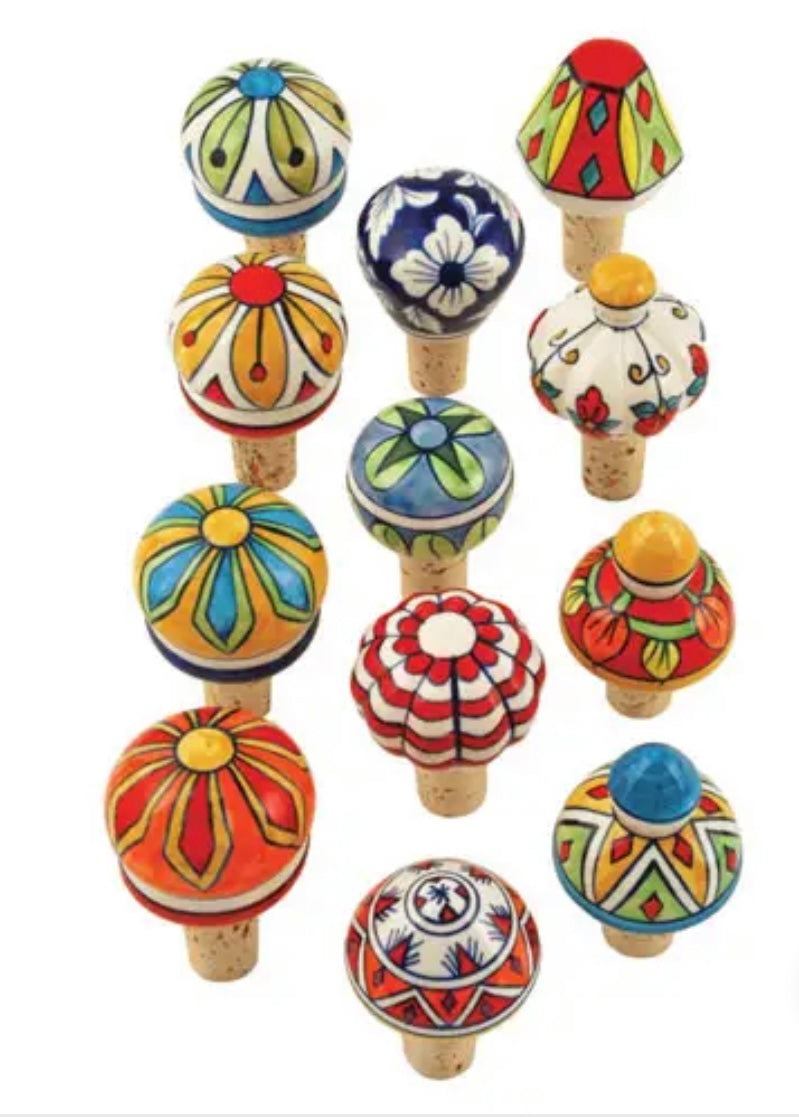 Hand-Painted Ceramic Wine Stopper