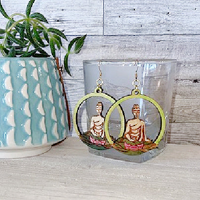 Meditating Buddha Earrings