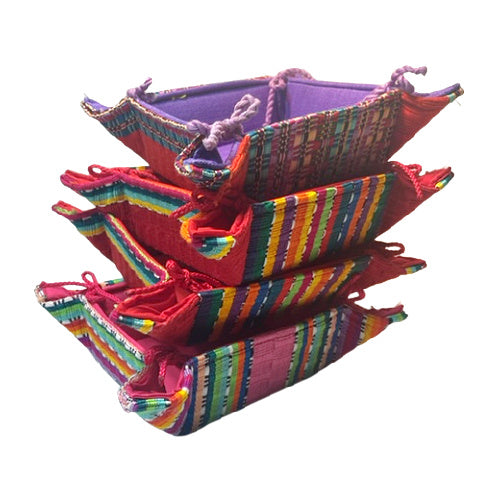 Hand-woven Guatemalan Folding Baskets