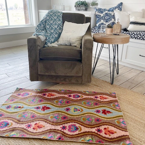 Embroidered Tapestry Rug